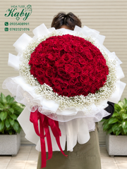 BÓ HOA HỒNG ĐỎ SIÊU TO - 200 BÔNG