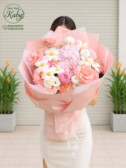 Bó Hoa Giai Điệu Hồng Dịu Dàng