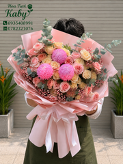 DAILY - BÓ HOA MIX MÀU HỒNG