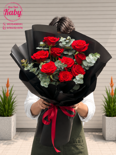 Bó Hoa Hồng Đỏ Pháp Quyến Rũ