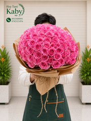 BÓ HOA 99 BÔNG HỒNG DÂU