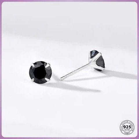 Khuyên nam bạc Ý 4mm chiếc