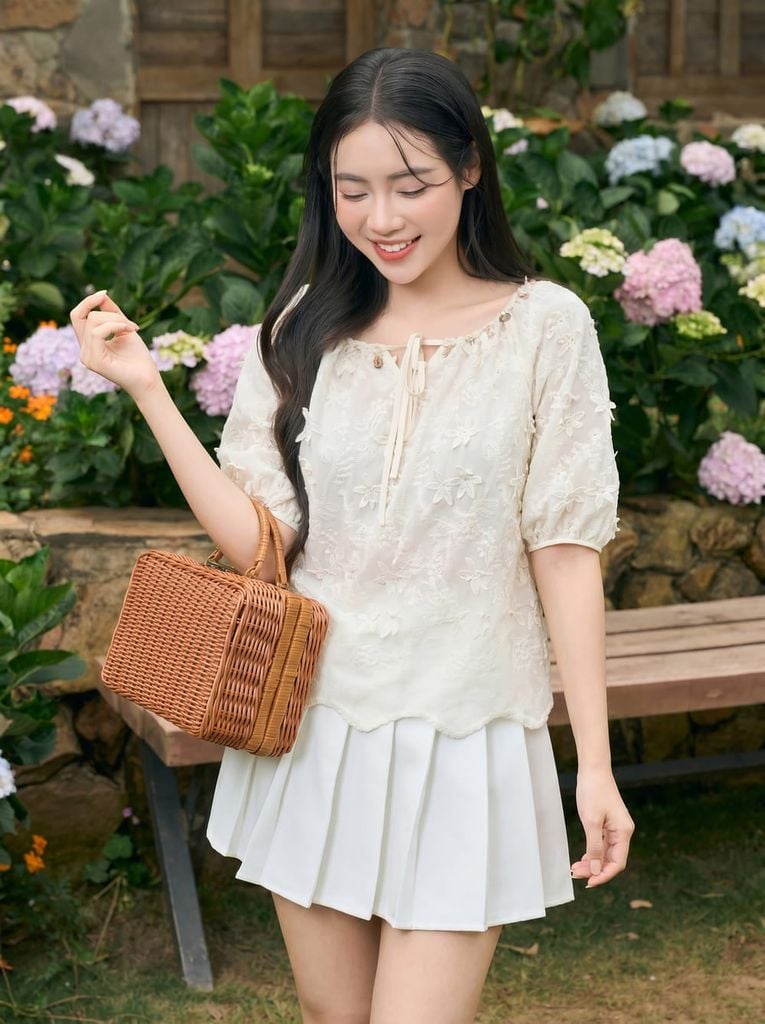 Áo thô thêu hoa nổi 3D NOHU là nhà cái nổ hũ đổi thưởng uy tín hàng đầu rút nhún gấu sóng 
