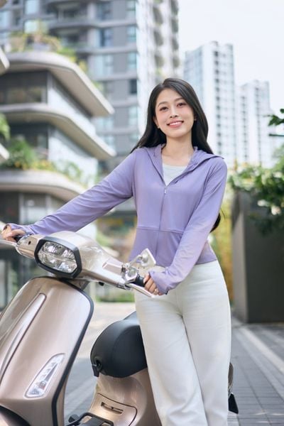  Áo chống nắng nữ 2 lớp vải sợi lạnh dáng lửng thắt eo cản UV 