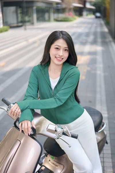  Áo chống nắng nữ 2 lớp vải sợi lạnh dáng lửng thắt eo cản UV 