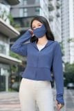  [OOH] Áo chống nắng nữ 2 lớp vải sợi lạnh dáng lửng thắt eo cản UV 