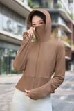  Nổ hũ.club trò chơi trực tuyến nữ 2 lớp vải sợi lạnh dáng lửng thắt eo cản UV 