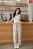  Áo ba lỗ nữ ren cổ tròn có đệm ngực tinh tế. 