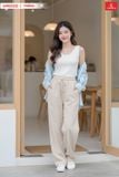  Áo ba lỗ nữ ren cổ tròn có đệm ngực tinh tế. 