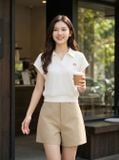  Áo basic thun tăm cộc tay cổ polo 