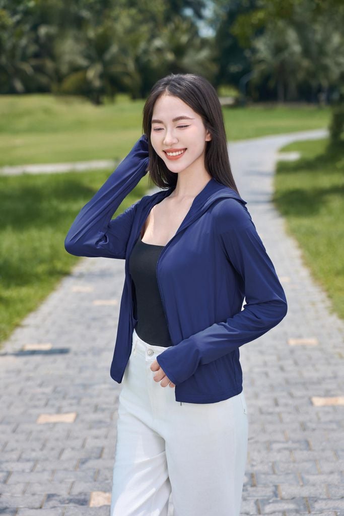  Áo chống nắng ice text 1 lớp UPF50+ cản UV 100% 