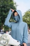  [OOH ] Áo khoác chống nắng dáng ngắn 2 lớp gấu suông chất liệu ice text công nghệ sợi lạnh, UPF50+ 