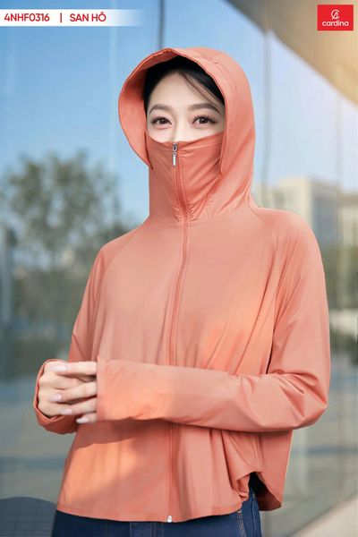  Áo khoác chống nắng nữ ngắn kiểu dáng cánh dơi chất liệu Icetext làm mát tức thì 