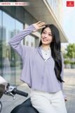  [OOH ] Áo khoác chống nắng nữ ngắn kiểu dáng cánh dơi chất liệu Icetext làm mát tức thì 