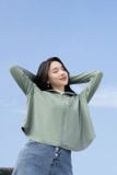  [OOH ] Áo khoác chống nắng nữ ngắn kiểu dáng cánh dơi chất liệu Icetext làm mát tức thì 