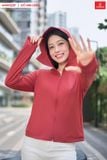  [OOH ] Áo khoác chống nắng dáng ngắn 2 lớp gấu suông chất liệu ice text công nghệ sợi lạnh, UPF50+ 