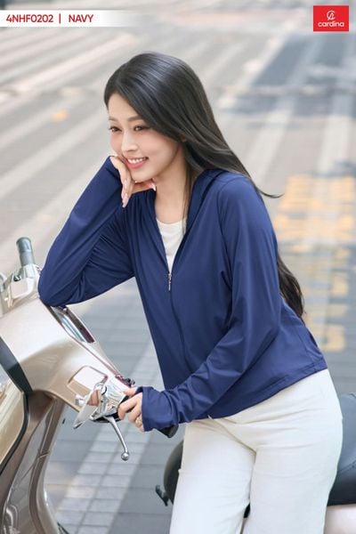  Áo khoác chống nắng dáng ngắn 2 lớp gấu suông chất liệu ice text công nghệ sợi lạnh, UPF50+ 