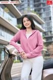  [OOH ] Áo khoác chống nắng dáng ngắn 2 lớp gấu suông chất liệu ice text công nghệ sợi lạnh, UPF50+ 