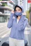  [OOH ] Áo khoác chống nắng dáng ngắn 2 lớp gấu suông chất liệu ice text công nghệ sợi lạnh, UPF50+ 
