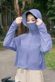  Áo chống nắng nữ Ice Text 2 lớp dáng croptop công nghệ sợi lạnh UPF 50+ 