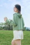  [OOH] Áo chống nắng nữ Ice Text 2 lớp dáng croptop công nghệ sợi lạnh UPF 50+ 