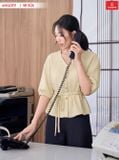  Áo kiểu rút dây đai eo tay lỡ 