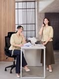  Áo kiểu rút dây đai eo tay lỡ 