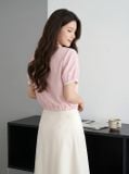  Áo đũi tay cộc cổ V rút gấu 