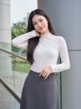  Áo giữ nhiệt ren cổ leo 