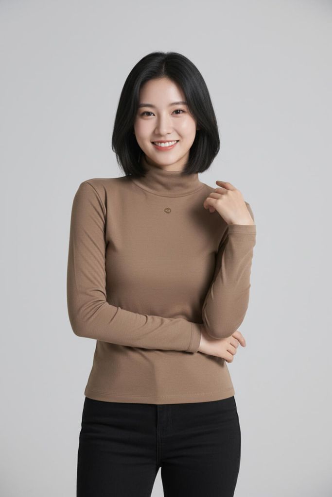  Áo giữ nhiệt nỉ lót lông cừu cổ 5cm đính tag trang trí 