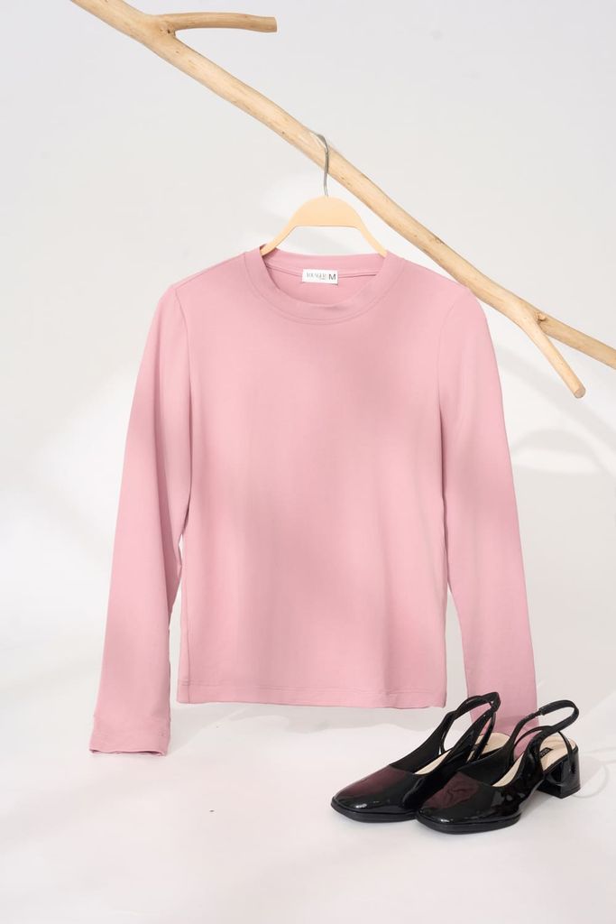  Quà tặng - Áo giữ nhiệt cổ tròn basic chất nỉ bông cotton mềm mại, ấm áp 