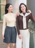  Áo giữ nhiệt nỉ cổ lọ vai bấu mí 