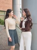  Áo giữ nhiệt nỉ cổ lọ vai bấu mí 