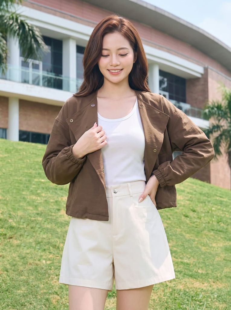  Áo khoác đũi mỏng trendy 