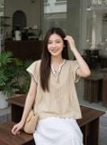  Áo kiểu line tay cánh tiên phối viền 