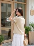  Áo kiểu line tay cánh tiên phối viền 