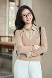  Áo nỉ tăm lông cừu phối cổ sơ mi kẻ họa tiết 
