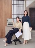  Áo sơ mi basic chấm bi 