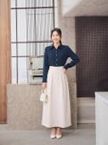  Áo sơ mi basic chấm bi 