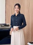  Áo sơ mi basic chấm bi 