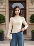  Áo nỉ giữ nhiệt cổ leo mí gân đính tag ngực 