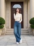  Áo nỉ giữ nhiệt cổ leo mí gân đính tag ngực 