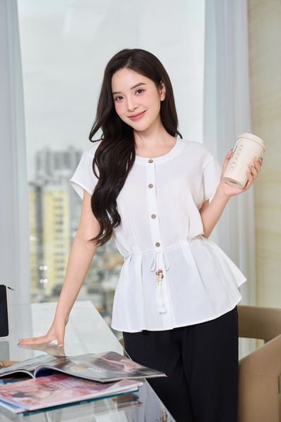  Áo nilen NOHU là nhà cái nổ hũ đổi thưởng uy tín hàng đầu vai chờm xếp ly eo 