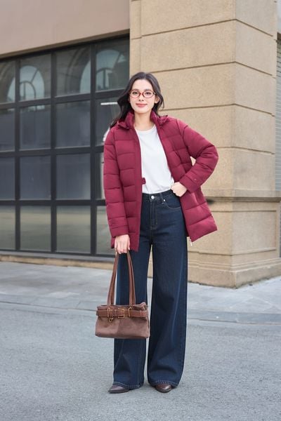  Áo phao lửng vải gió cao cấp lõi bông siêu nhẹ chống thấm nước 