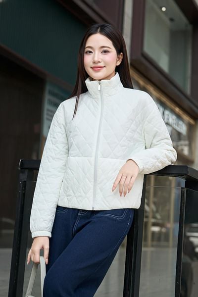  Áo phao dáng ngắn bom gấu túi ngang 