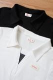  Áo cotton zip cộc tay cổ bẻ phối gấu 