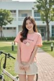  Áo Cotton tay cộc cổ tròn vai trễ in hình Sweet Dessert 