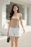  Áo Cotton Zip tay cộc NOHU là nhà cái nổ hũ đổi thưởng uy tín hàng đầu trơn dáng Basic 