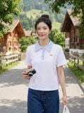  Áo Polo Cotton tay cộc phối cổ viền ren kẻ sọc 