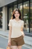  Áo Polo Cotton Zip tay cộc cổ sen túi ngực Classic 
